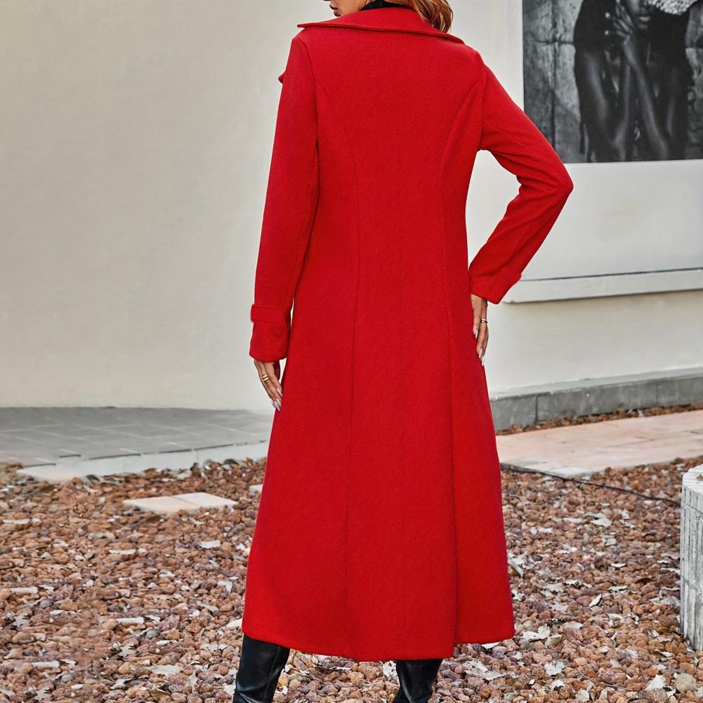 Women's Long Wool Coat Double- - Wool Coat Peacoat 리뷰 및 가격