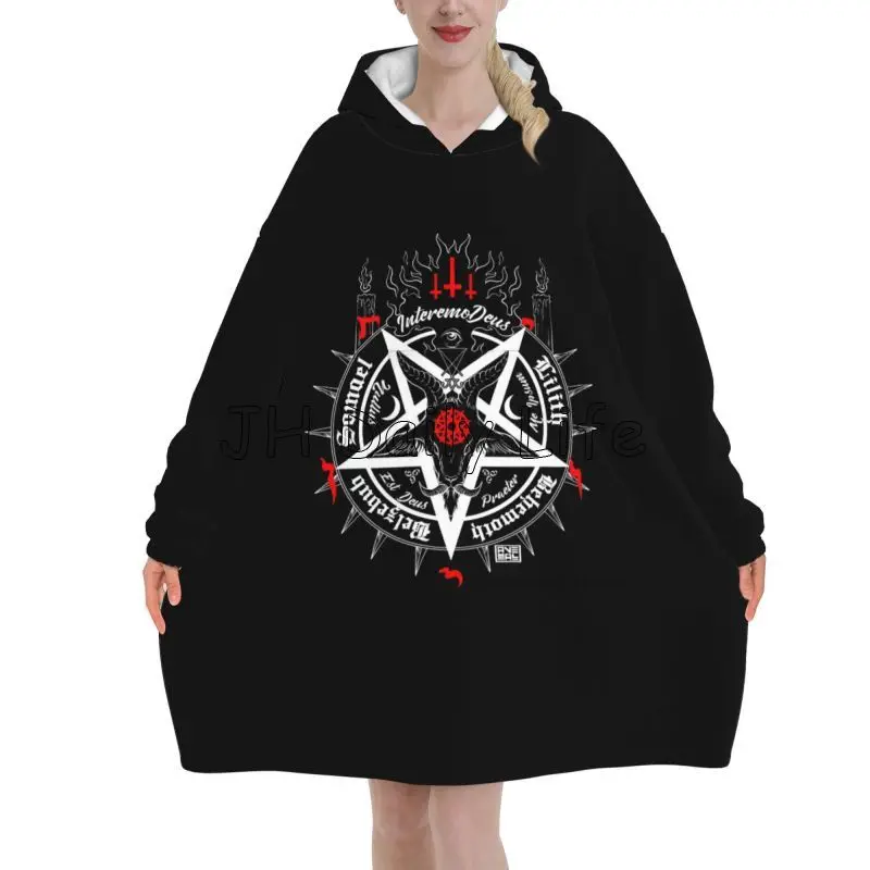 Black Satan Skull Dead Head My - Sherpa Hoodie Fleece 리뷰 및 가격