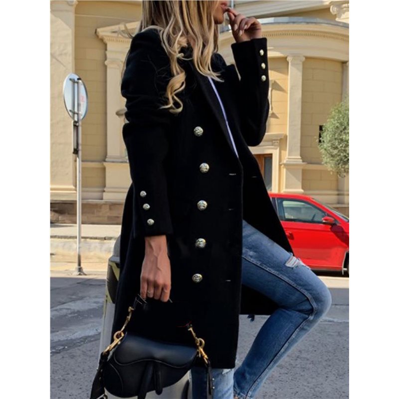 A24F-Women Fall Winter Wool Co - Wool Coat Peacoat 리뷰 및 가격