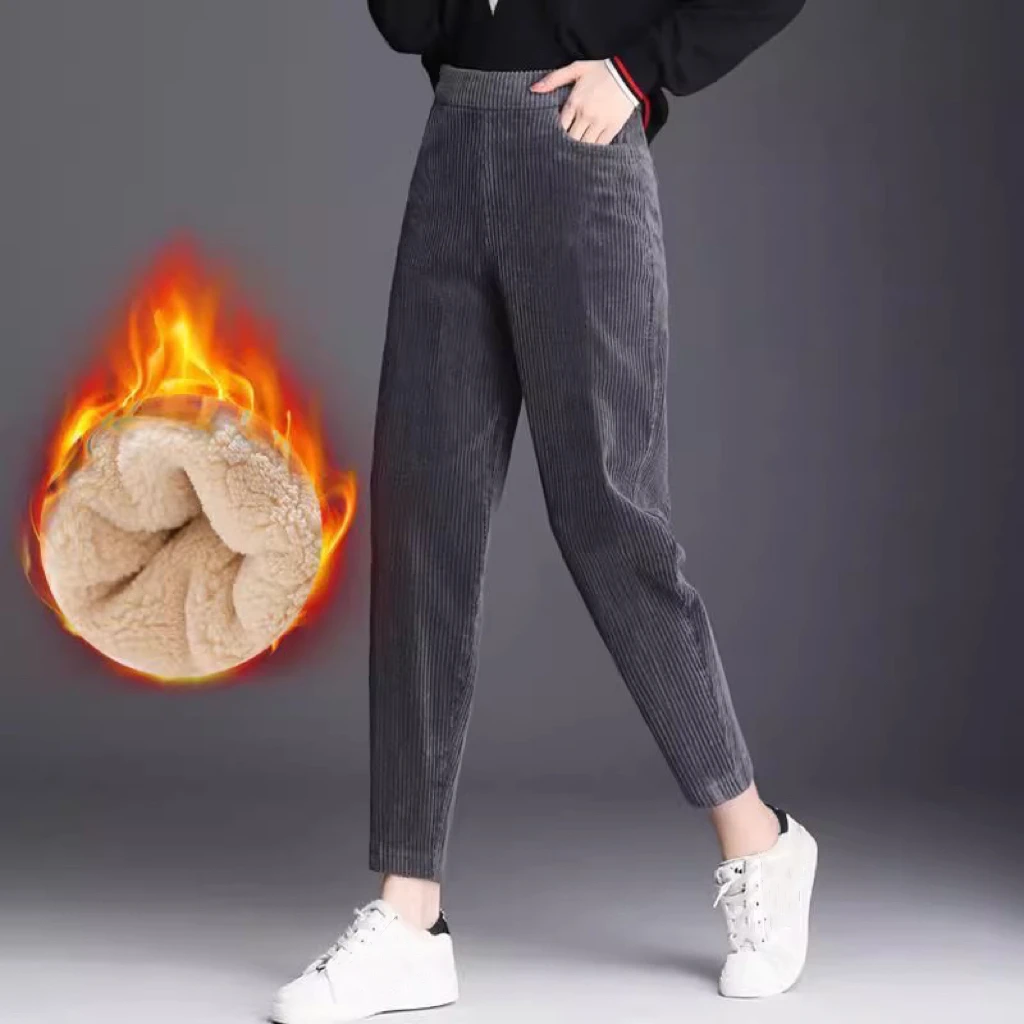 1pcs Women Autumn Winter Plush - Corduroy Pant Warm 리뷰 및 가격