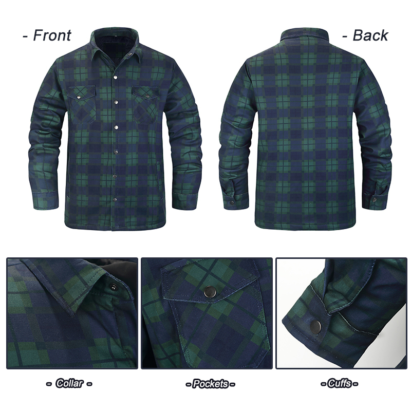 Winter Plaid Shirts For Mens T - Flannel Shirt Lined 리뷰 및 가격