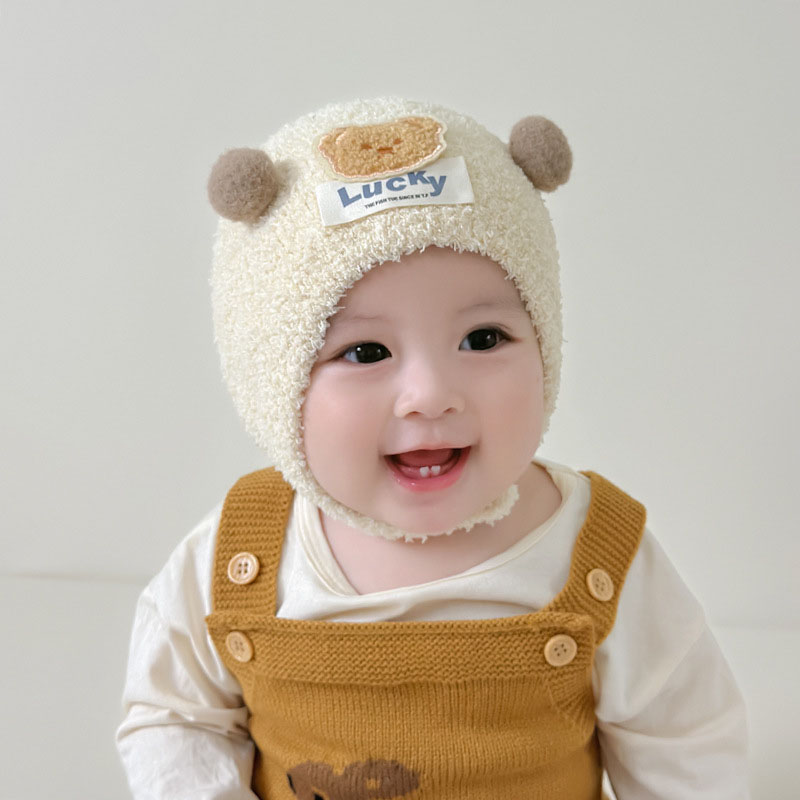 Cute Bear Baby Ear Protection  - Knit Beanie Hat Warm 리뷰 및 가격
