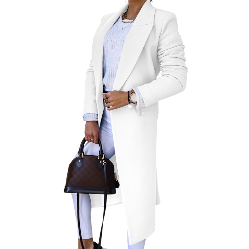 CYCLI-Women Long Wool Coats Fo - Wool Coat Peacoat 리뷰 및 가격