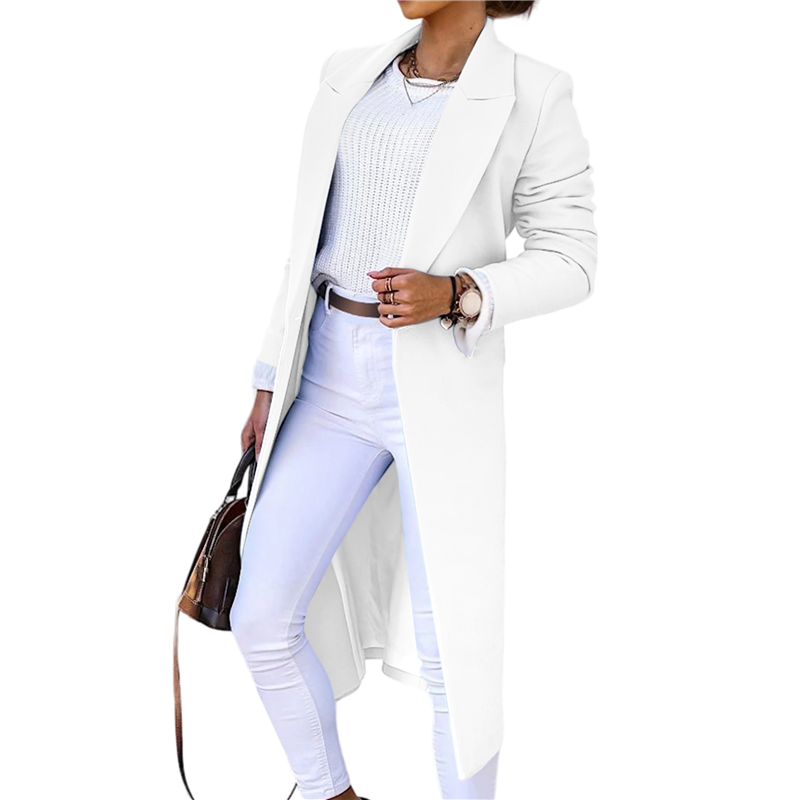 CYCLI-Women Long Wool Coats Fo - Wool Coat Peacoat 리뷰 및 가격