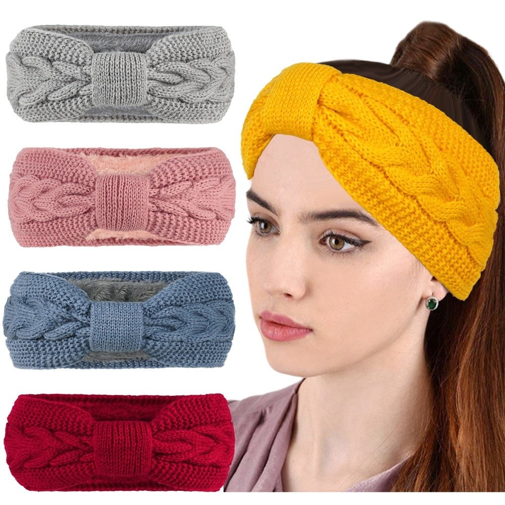 Winter Knitted Women Headbands - Winter Headband Fleece 리뷰 및 가격