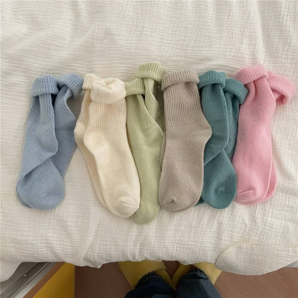 Solid Color Women Winter Thick - Thermal Sock Wool 리뷰 및 가격