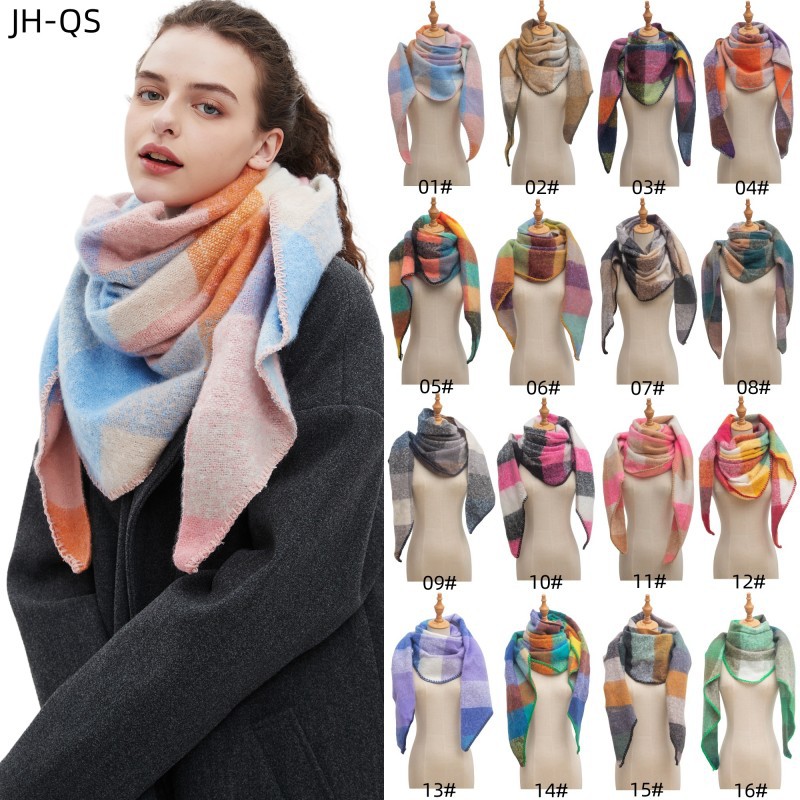 Women's Plaid Scarf Shawl  Sho - Shawl Wrap Winter 리뷰 및 가격