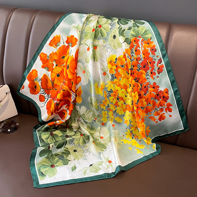 70x70cm Silk Scarf Square For  - Shawl Wrap Winter 리뷰 및 가격