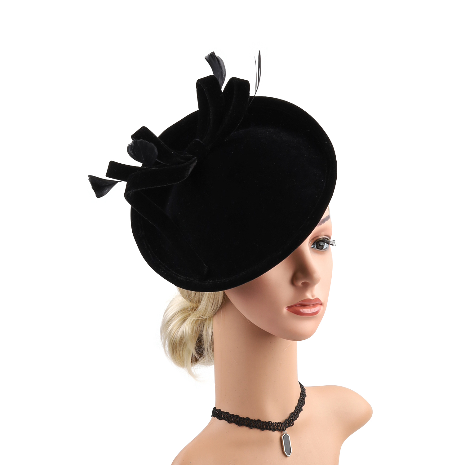 Velour Velvet Fascinator Feath - Winter Headband Fleece 리뷰 및 가격