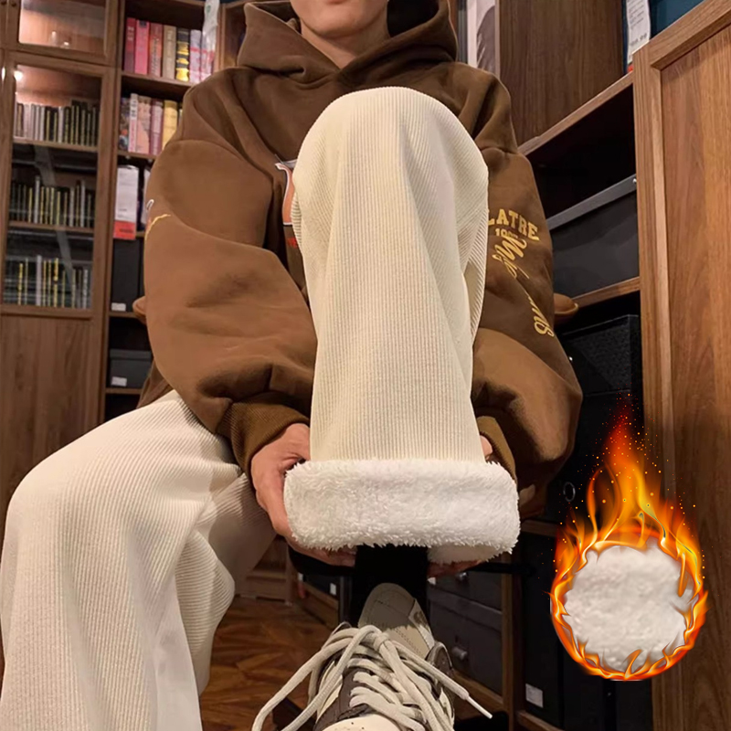 Thick Lamb Fleece Men's Pants  - Corduroy Pant Warm 리뷰 및 가격