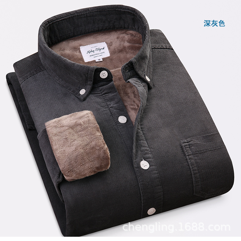 Corduroy Warm Shirts Cotton Pl - Flannel Shirt Lined 리뷰 및 가격