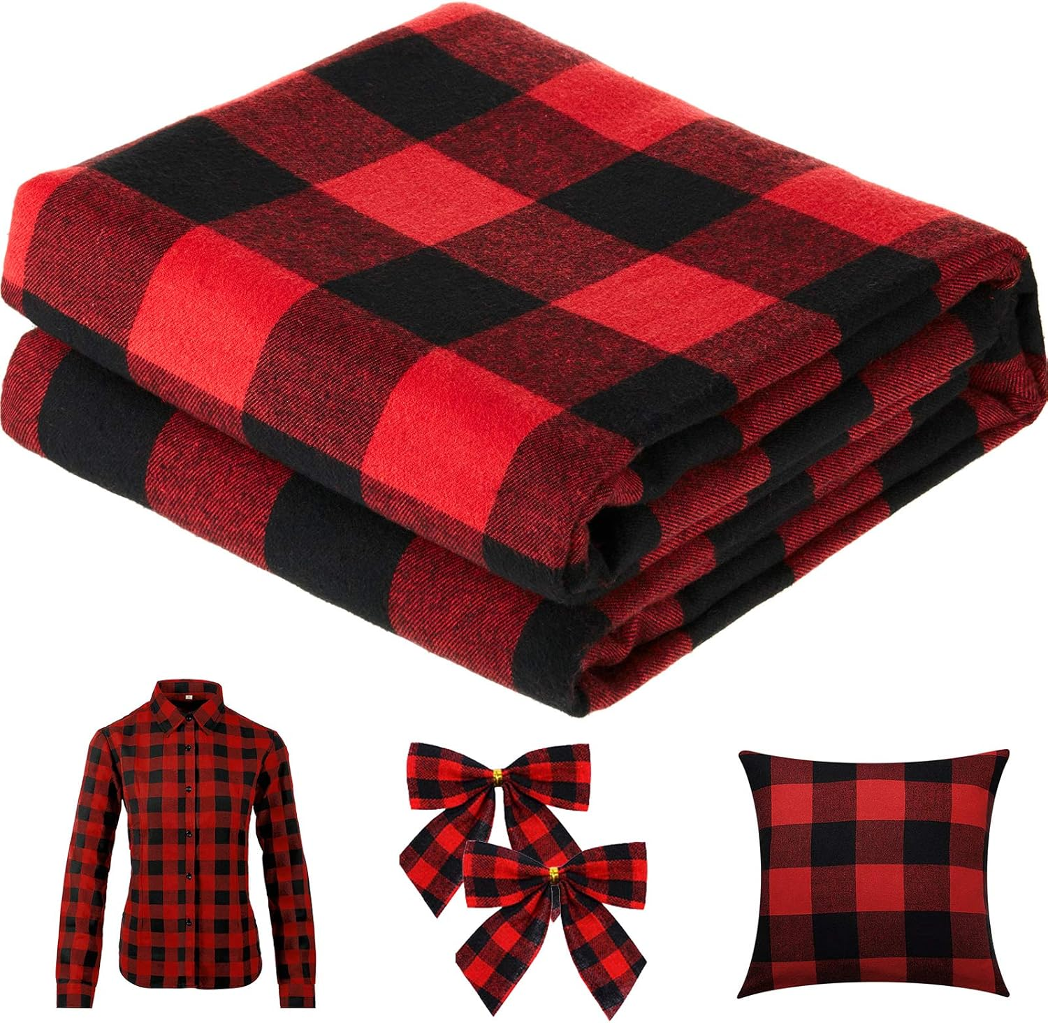 Christmas Plaid Fabric for DIY - Flannel Shirt Lined 리뷰 및 가격