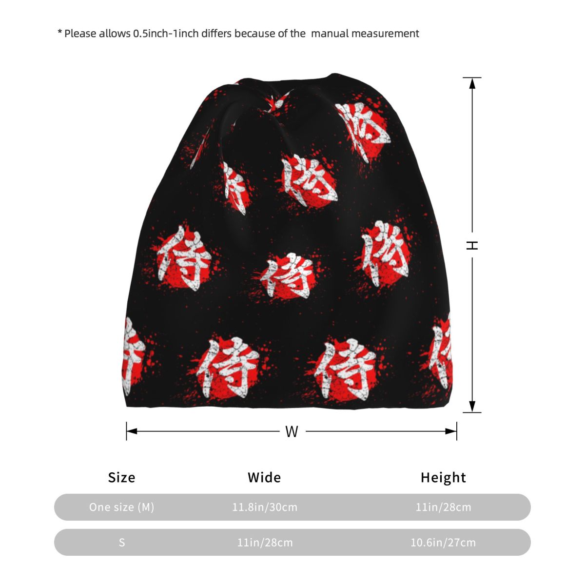 Japanese Bushido Samurai Chara - Knit Beanie Hat Warm 리뷰 및 가격